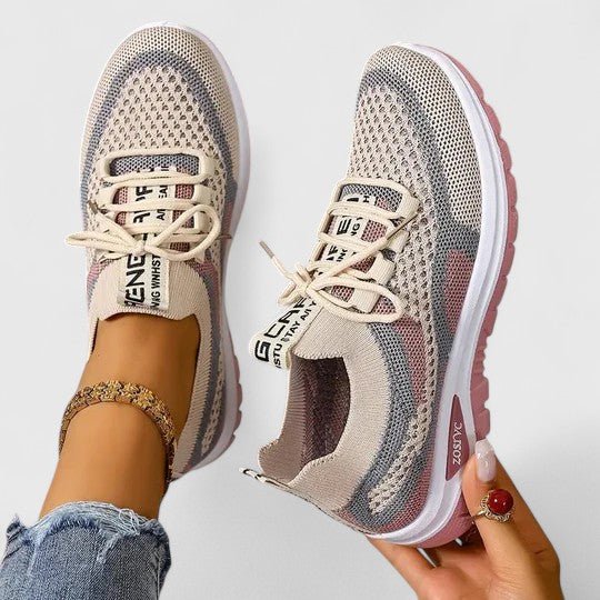 Damen Orthopädische Atmungsaktive Schnürsenkel-Lauf-Sneaker - Khaki