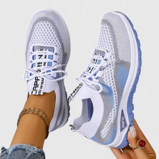 Damen Orthopädische Atmungsaktive Schnürsenkel-Lauf-Sneaker - Blue