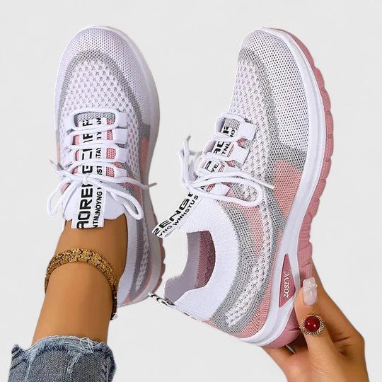 Damen Orthopädische Atmungsaktive Schnürsenkel-Lauf-Sneaker - Pink