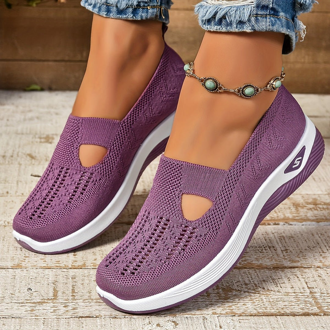 Damen Orthopädische Comfortable Sandals Slip-On Strickschuhe - Lila
