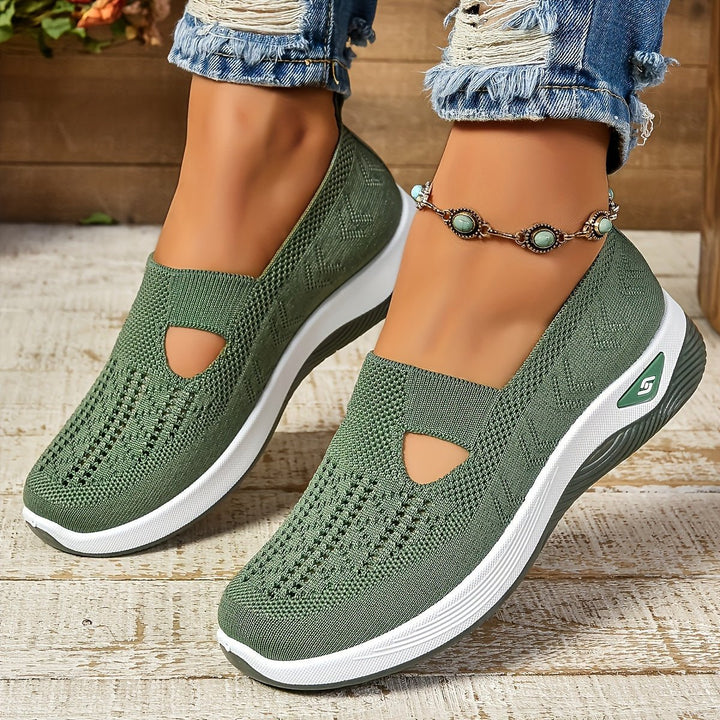 Damen Orthopädische Comfortable Sandals Slip-On Strickschuhe - Grün