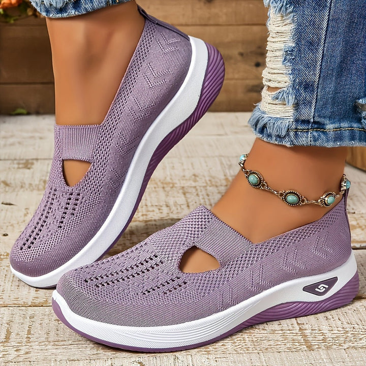 Damen Orthopädische Comfortable Sandals Slip-On Strickschuhe - Flieder