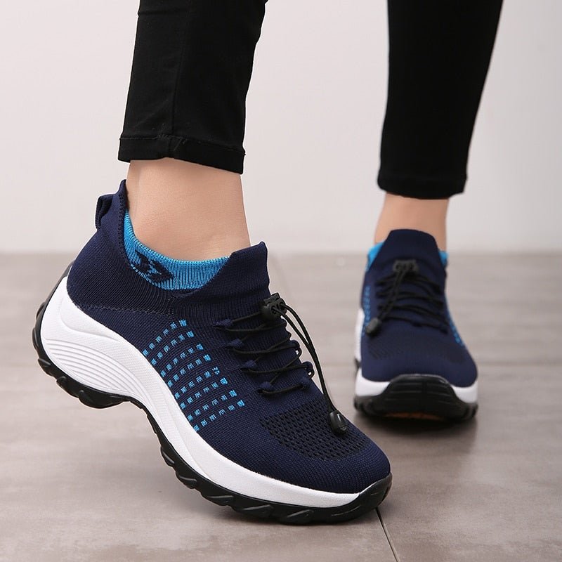 Damen Orthopädische Memory-Foam Schnürsenkel Plateau-Sneaker
