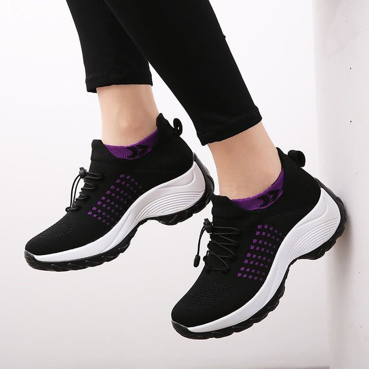 Damen Orthopädische Memory-Foam Schnürsenkel Plateau-Sneaker