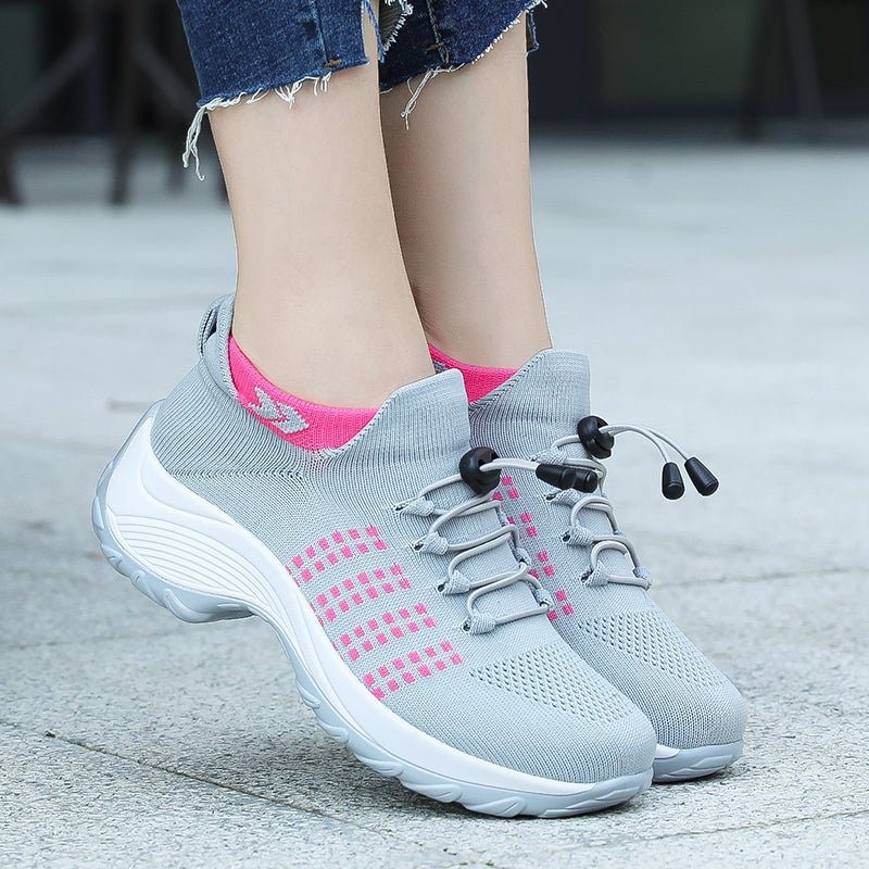 Damen Orthopädische Memory-Foam Schnürsenkel Plateau-Sneaker