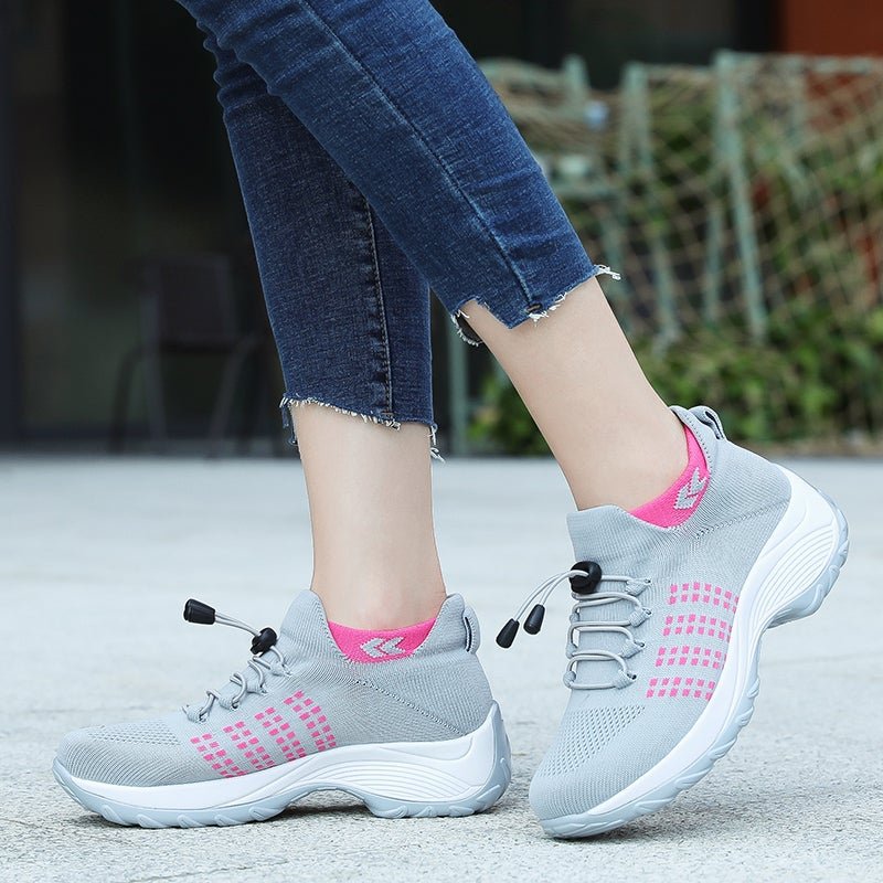Damen Orthopädische Memory-Foam Schnürsenkel Plateau-Sneaker