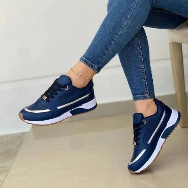Damen Orthopädische Memory-Foam Sneaker - Blauw