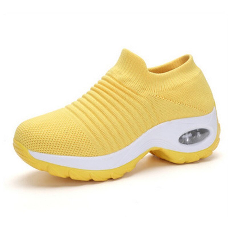Damen Orthopädische Slip-On Sneaker Luftpolster - Yellow