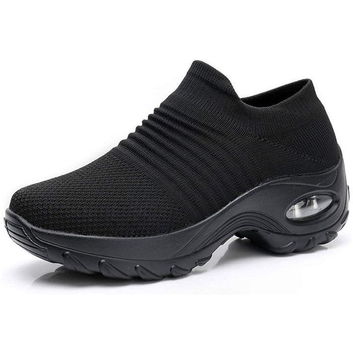 Damen Orthopädische Slip-On Sneaker Luftpolster - All Black