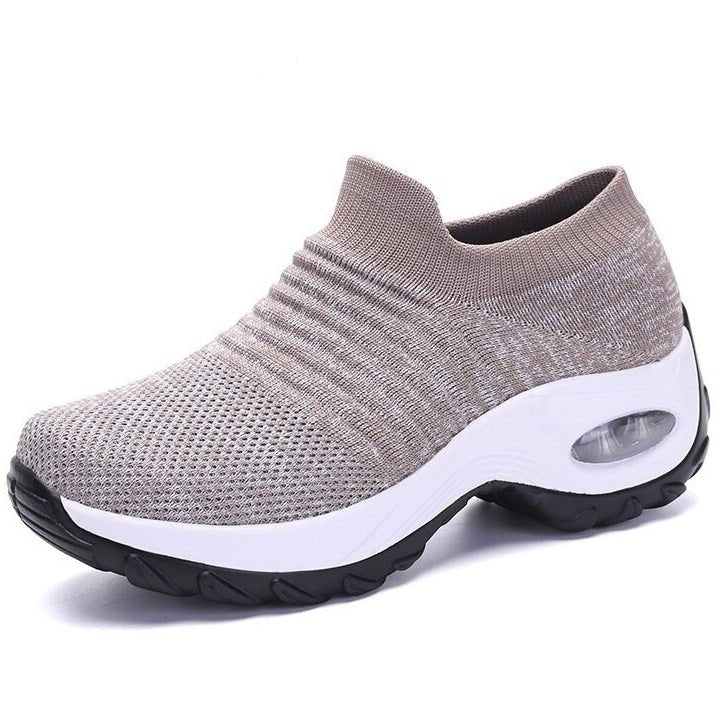 Damen Orthopädische Slip-On Sneaker Luftpolster - Khaki