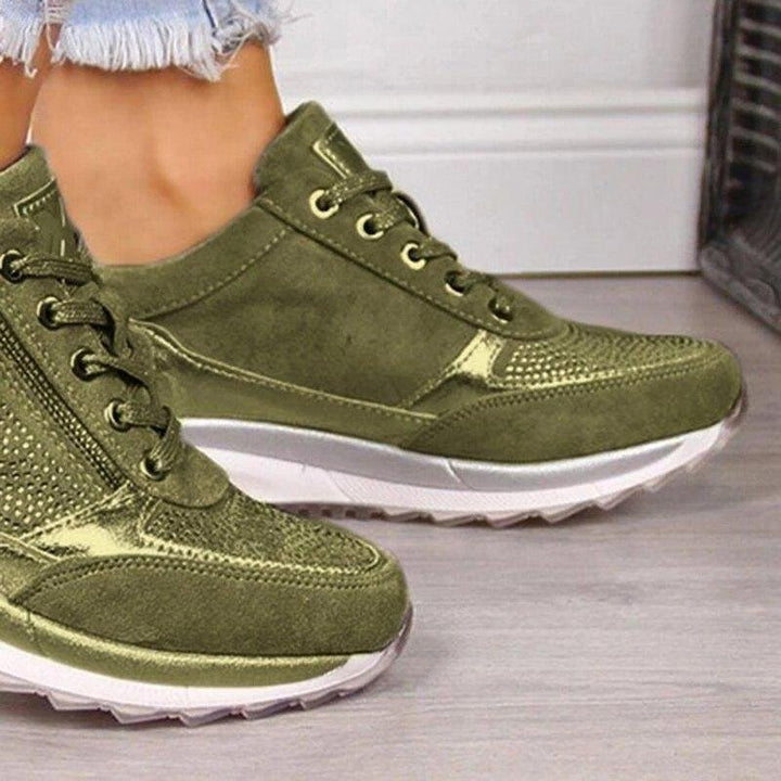 Damen Orthopädische Sneakers Reißverschluss Komfort