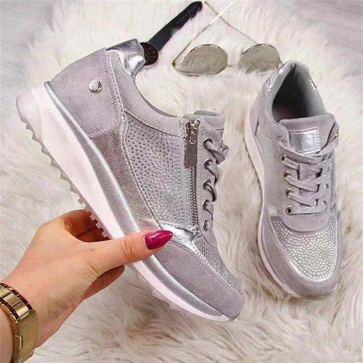 Damen Orthopädische Sneakers Reißverschluss Komfort