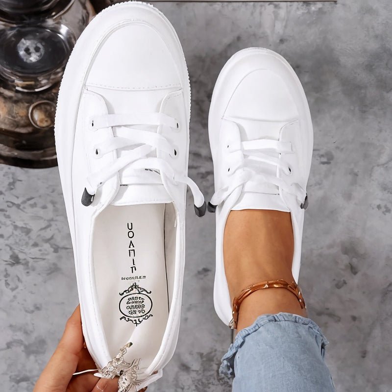 Damen Orthopädische Sneakers Weiß Komfort Atmungsaktiv - White