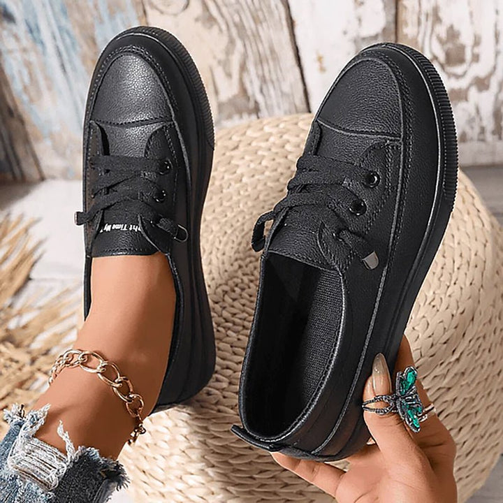 Damen Orthopädische Sneakers Weiß Komfort Atmungsaktiv - Black