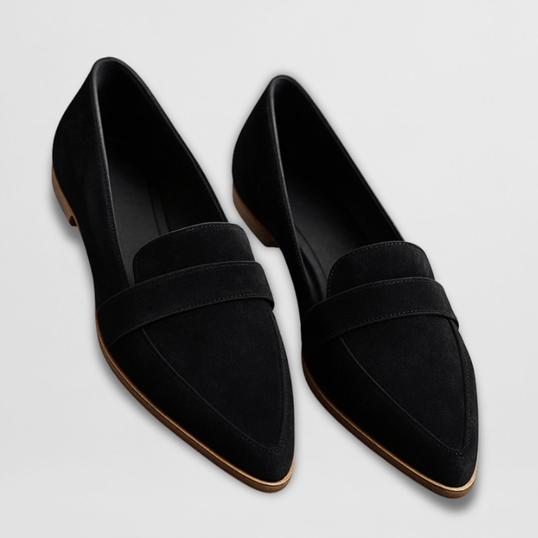 Damen Orthopädische Wildleder Spitze Loafers - Zwart
