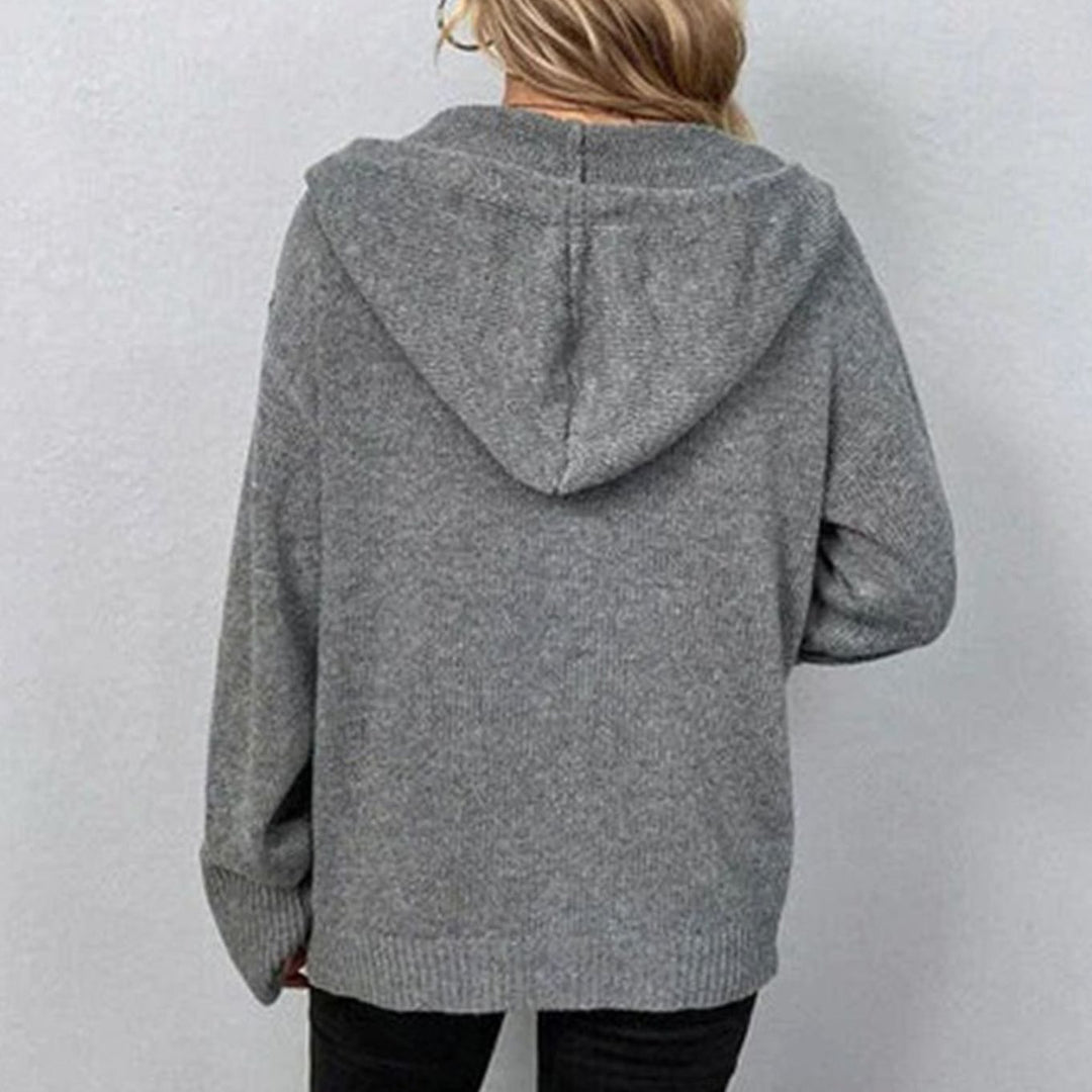 Damen Oversized Strickjacke mit Knopfleiste vorne