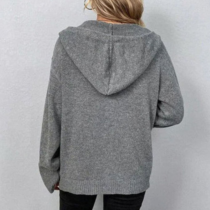 Damen Oversized Strickjacke mit Knopfleiste vorne