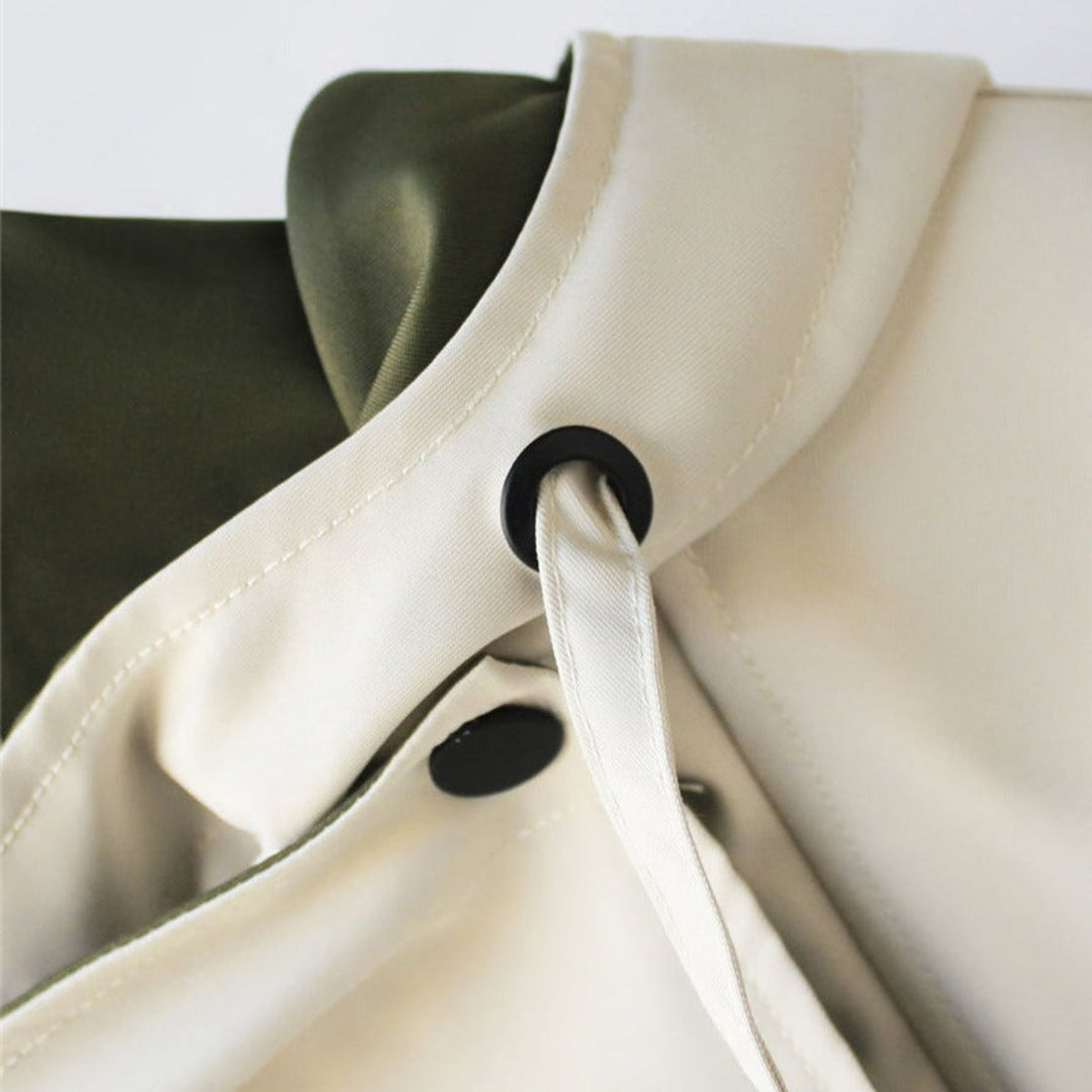Damen Oversized Trench Coat Wasserabweisend Doppelkragen