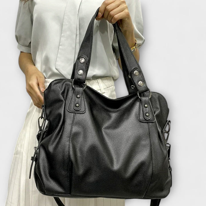 Damen Schultertasche Leder-Optik Hobo-Stil