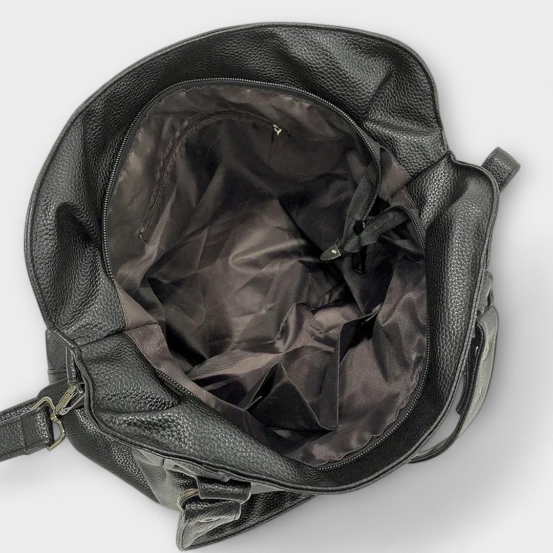 Damen Schultertasche Leder-Optik Hobo-Stil