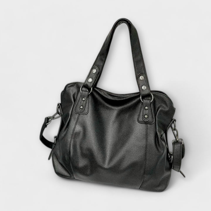 Damen Schultertasche Leder-Optik Hobo-Stil