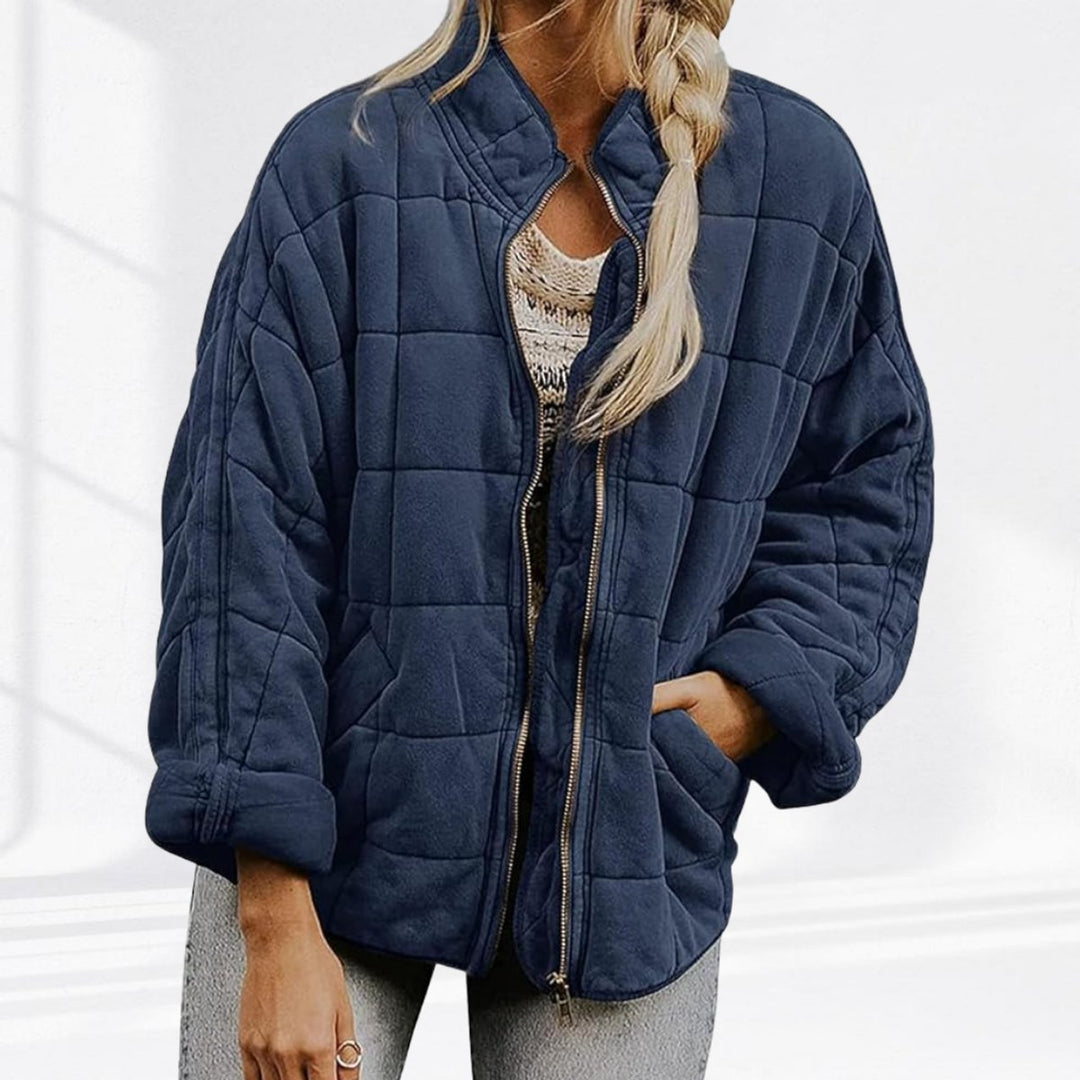 Damen Steppjacke gesteppt mit Reißverschluss Regular Fit Übergangsjacke