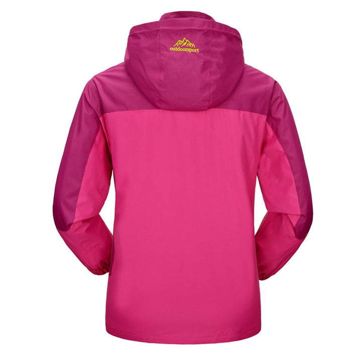 Damen Steppjacke wasserdichte Outdoorjacke mit Kapuze