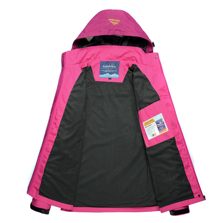 Damen Steppjacke wasserdichte Outdoorjacke mit Kapuze