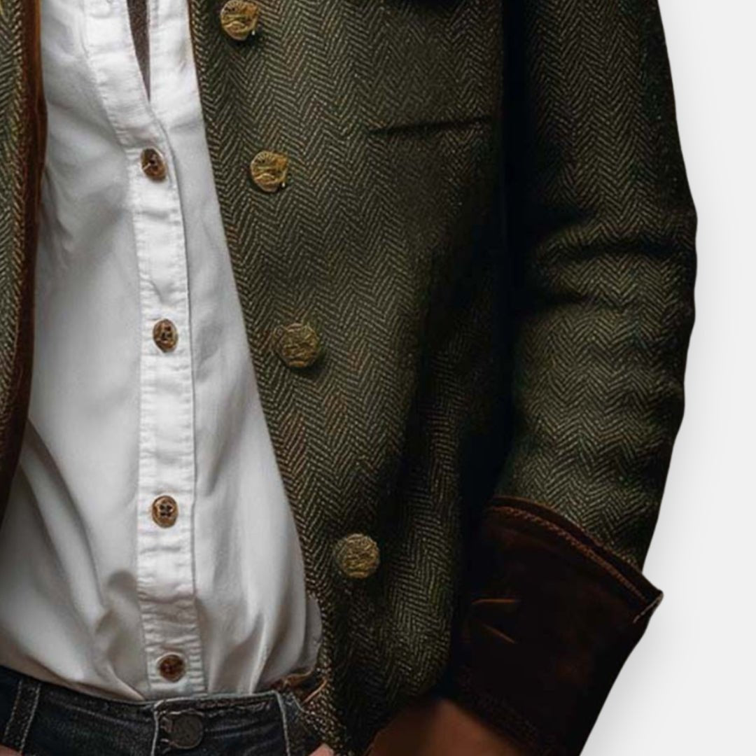 Damen Strukturierte Fischgrat Langarm-Blazer