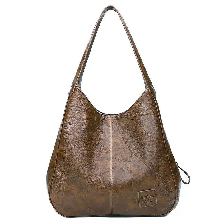 Damen Vintage Leder Schultertasche Hobo Handtasche - Coffee