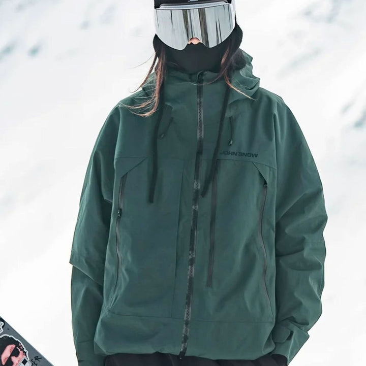 Damen Wasserdichte Ski-Jacke Winddichte Schneejacke mit Kapuze - Farbe 4