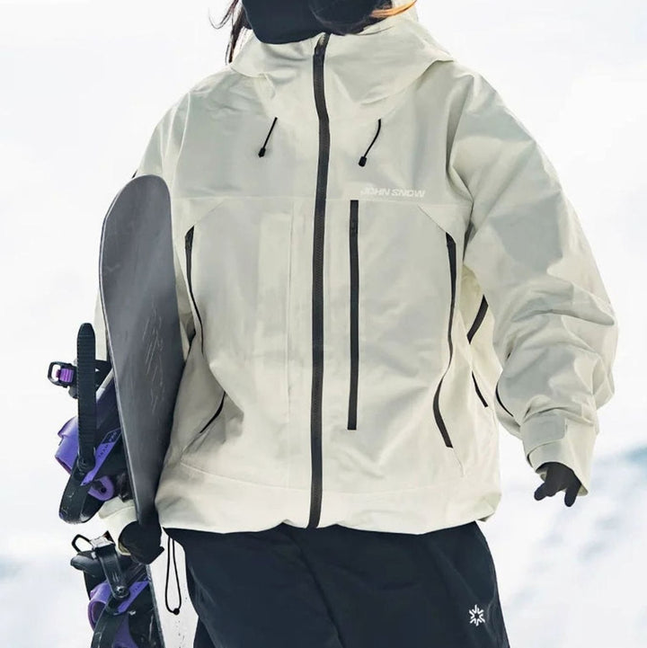 Damen Wasserdichte Ski-Jacke Winddichte Schneejacke mit Kapuze