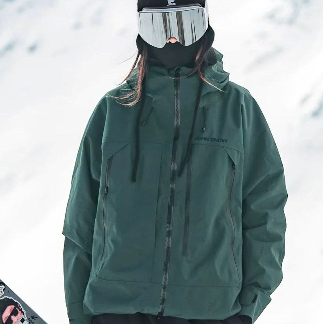Damen Wasserdichte Ski-Jacke Winddichte Schneejacke mit Kapuze