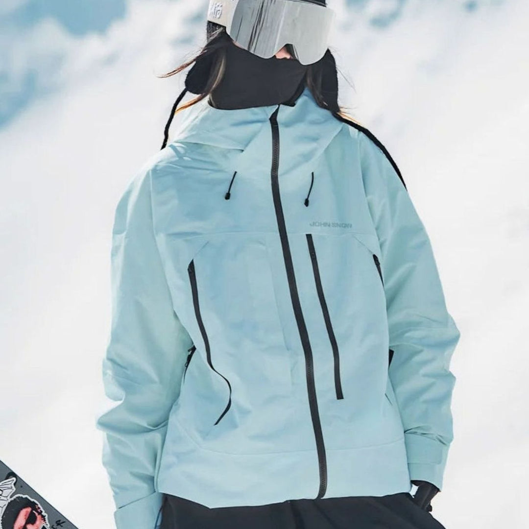 Damen Wasserdichte Ski-Jacke Winddichte Schneejacke mit Kapuze