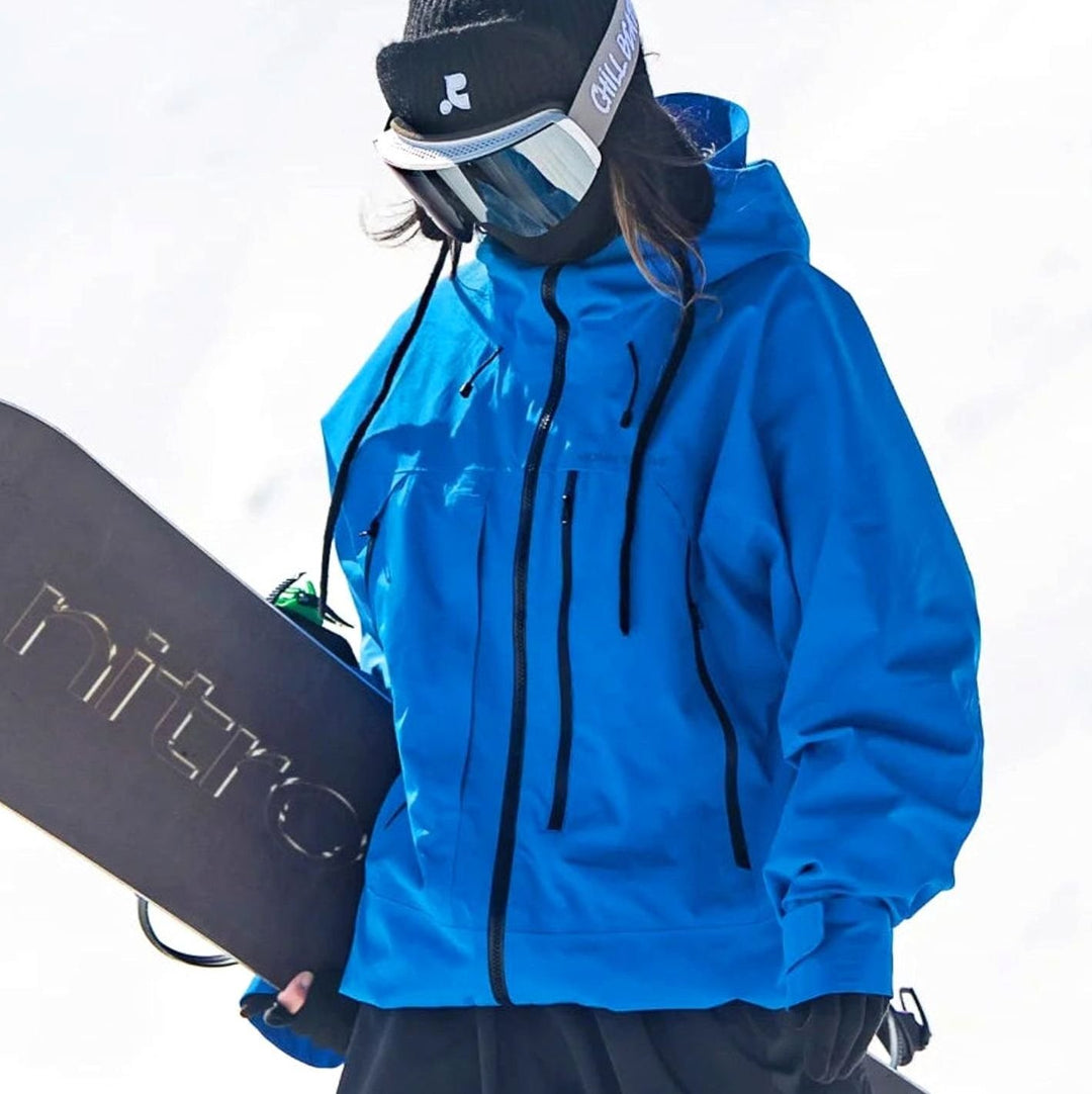 Damen Wasserdichte Ski-Jacke Winddichte Schneejacke mit Kapuze - Farbe 1