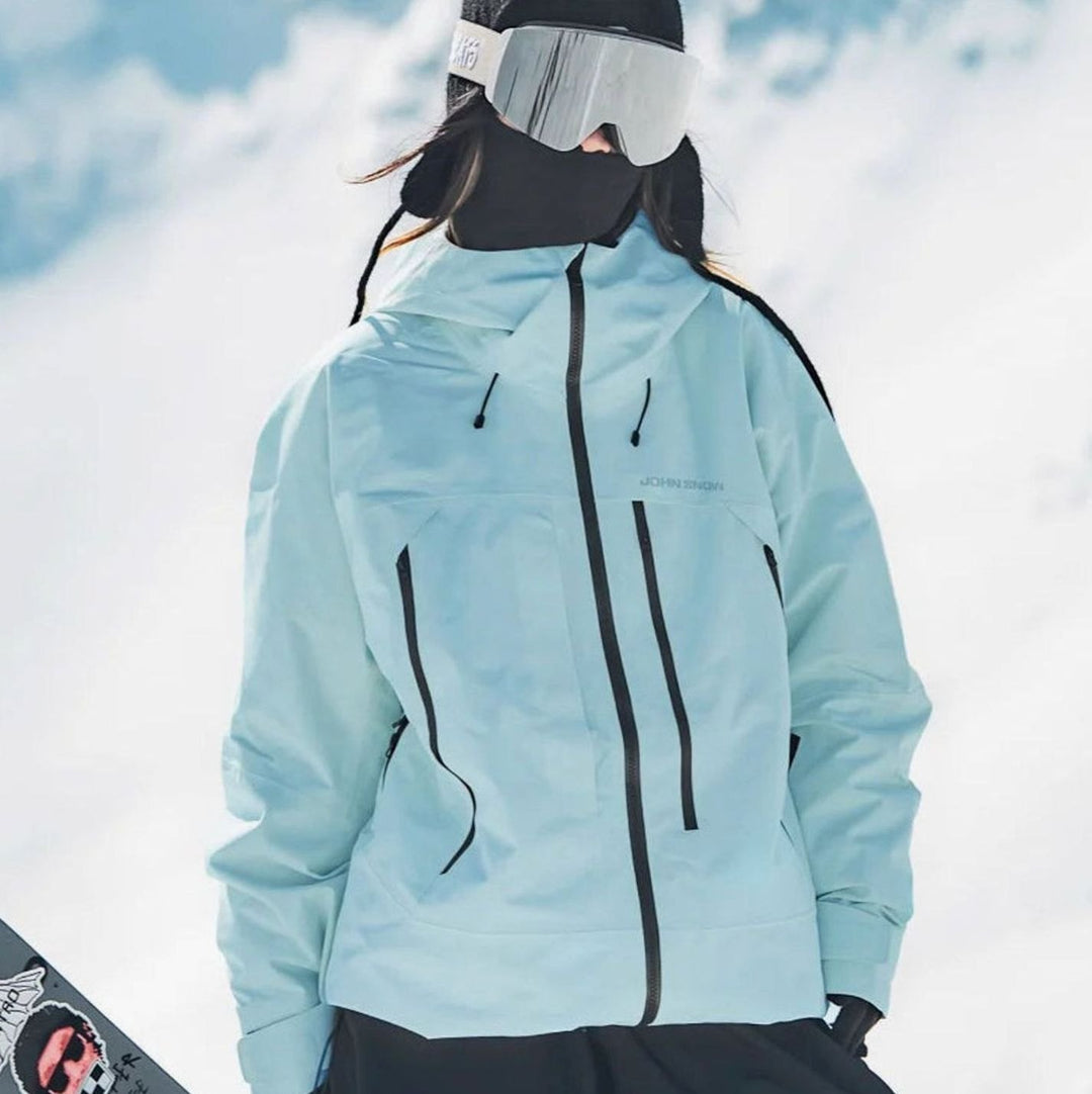 Damen Wasserdichte Ski-Jacke Winddichte Schneejacke mit Kapuze - Farbe 3