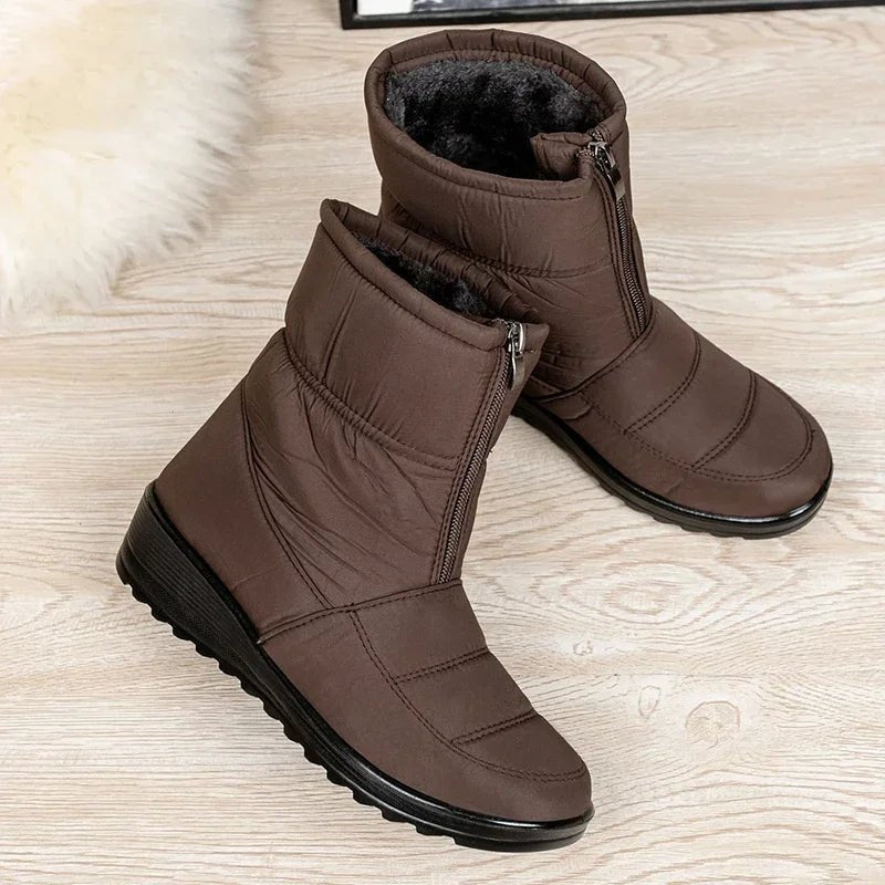 Damen Waterproof Boots Winterstiefel Gefüttert