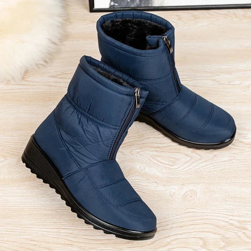 Damen Waterproof Boots Winterstiefel Gefüttert