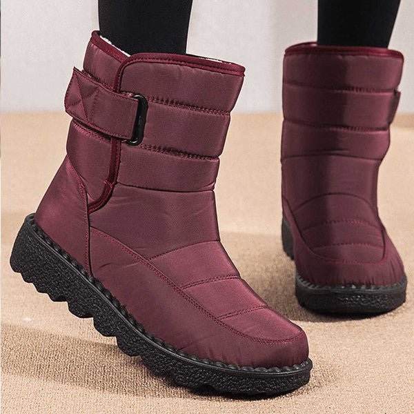 Damen Waterproof Boots Winterstiefel Gefüttert