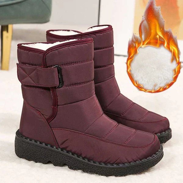 Damen Waterproof Boots Winterstiefel Gefüttert