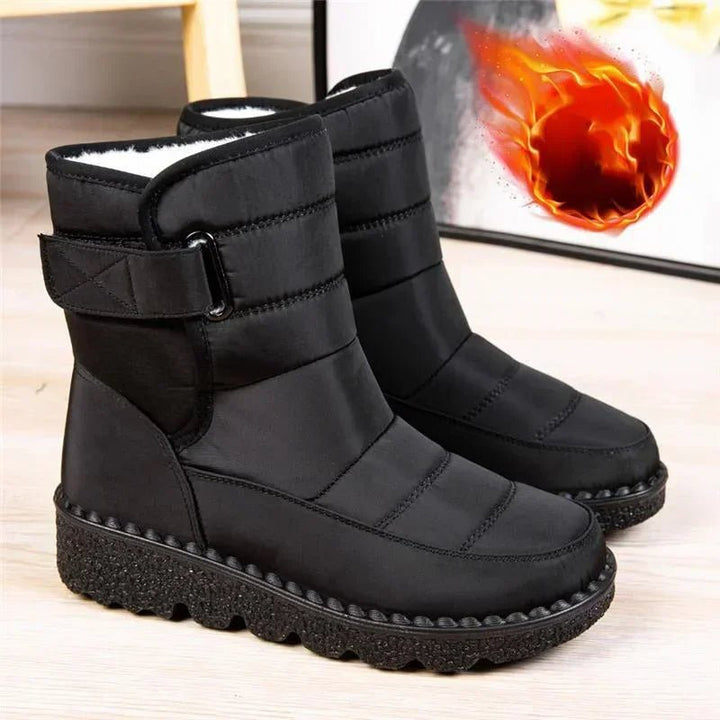 Damen Waterproof Boots Winterstiefel Gefüttert