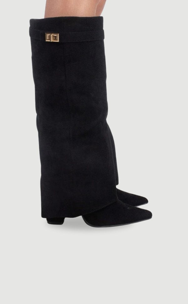Damenstiefel Wildleder Kniehoch Elegante Stiefel