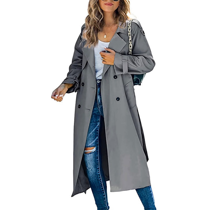 Beatrice | Damen Lässiger Trenchcoat mit Knöpfen