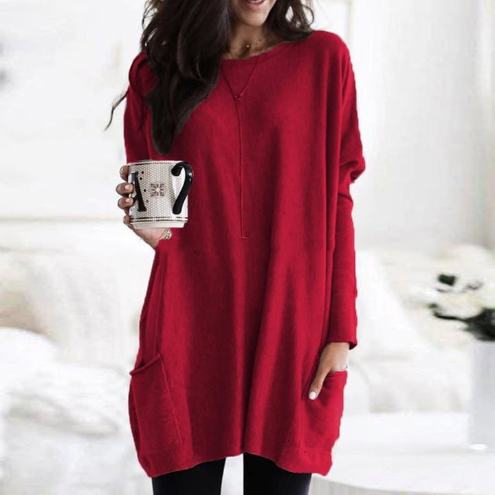Stefanie | Bequemer Langer Pullover mit Taschen