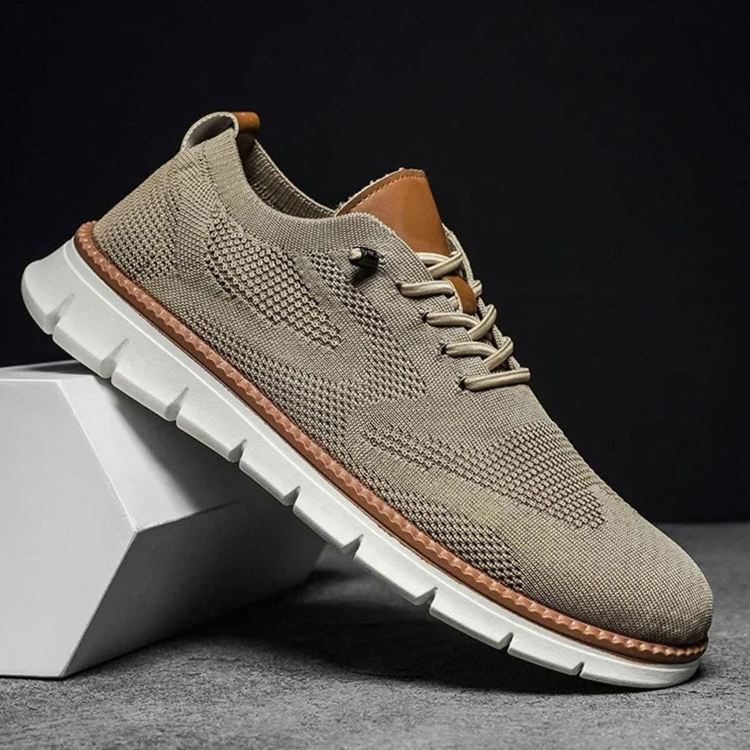 Herren Atmungsaktive Leichte Schnür-Sneaker im Casual-Stil - Beige