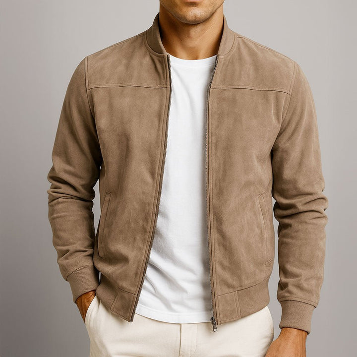Herren Bomberjacke Urban Klassisch Minimalistisch Atmungsaktiv - Braun