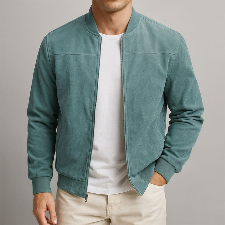 Herren Bomberjacke Urban Klassisch Minimalistisch Atmungsaktiv - Blau