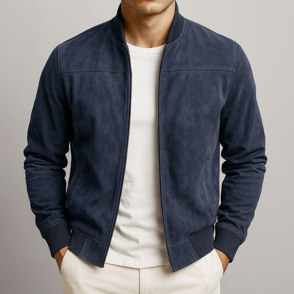 Herren Bomberjacke Urban Klassisch Minimalistisch Atmungsaktiv - Dunkelblau