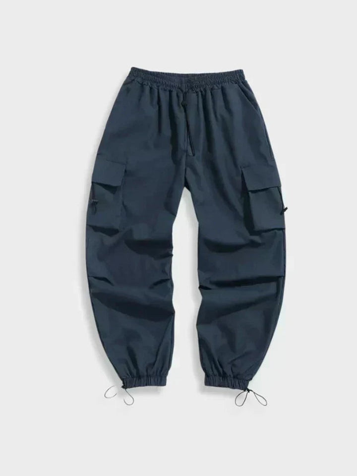 Herren Cargo-Hose mit weitem Bein und verstellbaren Kordelzügen - Blue