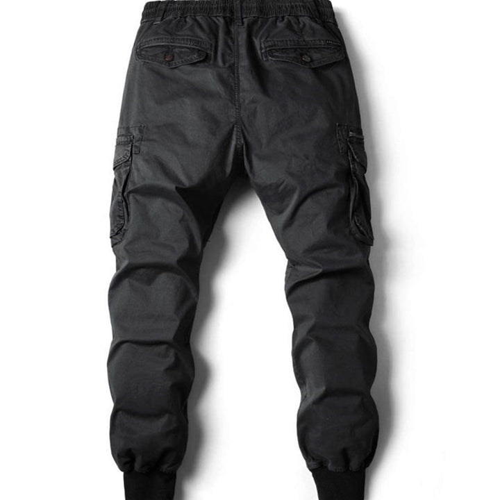 Herren Cargo-Jogger schmal zulaufender Passform Elastikbund Seitentaschen
